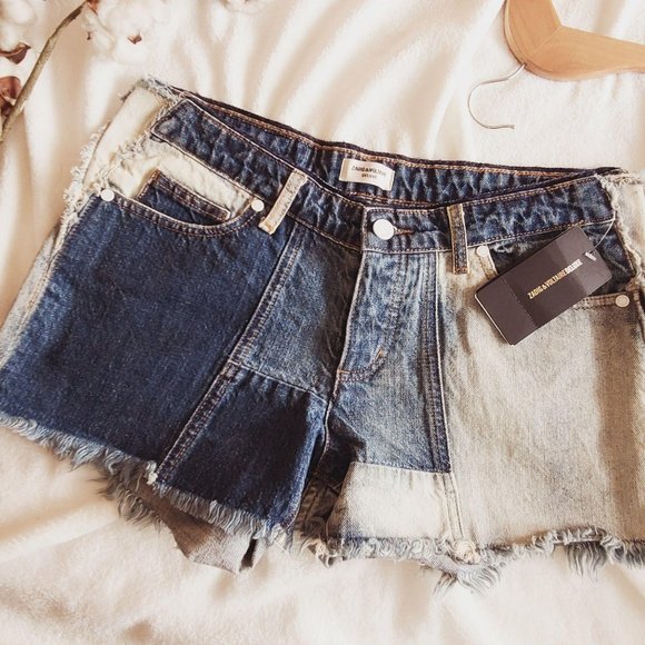 Zadig & Voltaire Boy Deluxe Patchwork Jean Shorts